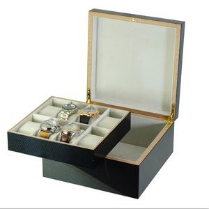 8 slots Carbon Fiber Watch & Jewelry Box
